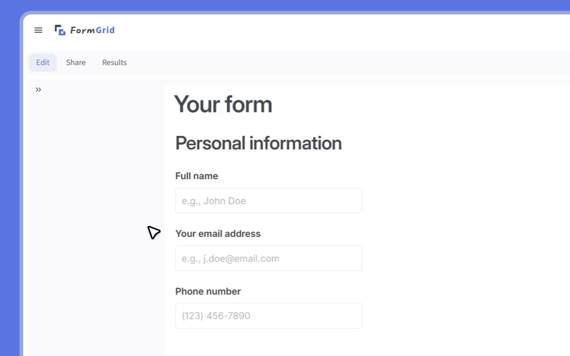 Get started with FormGrid